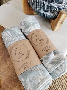 Grey Blue Swaddle