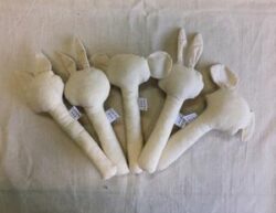 Soft linen rattles