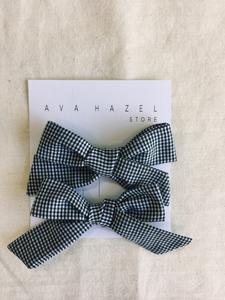 Green school girl bow