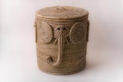 Elephant storage basket – with Hat or Tray lid – (L and XL)