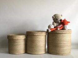 Toys basket with lid / Kids stool / Plant basket & tray