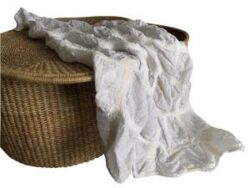 Dreamy blanket – merino wool & muslin – naturally light weighted blanket / secur ...