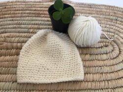 Merino Baby Hat – Natural (0 – 4m) – Milk white (boy/girl)