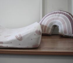 Change Mat Cover – Blush Rainbow On White