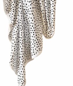 Stretchy Cotton Swaddle Blanket – Small Smudge Black