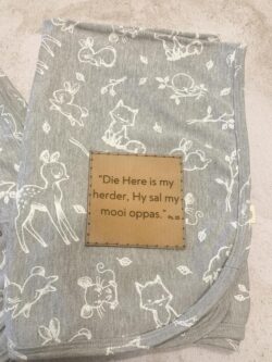 Woodlands & leather baby blanket