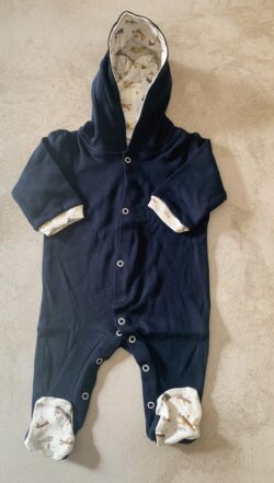 Hooded transport babygrow