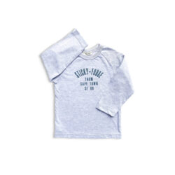 Long Sleeve Branded T- Grey