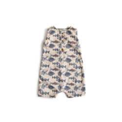 Sticky Fudge Sleeveless Romper-Fish