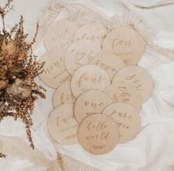 Wooden Monthly Milestone Collection | Leaf
