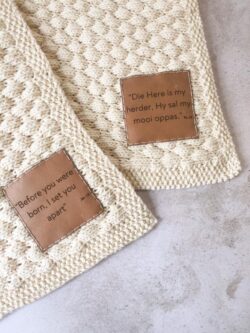 Hand-knitted blanket