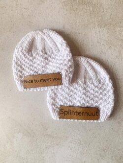 Knitted newborn beanies