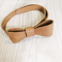 Leather bow tie