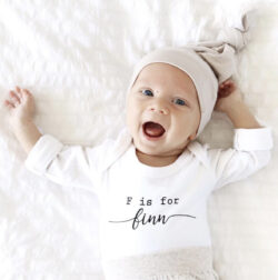 N is for Name Personalized Onesie / Tee | Cursive Font