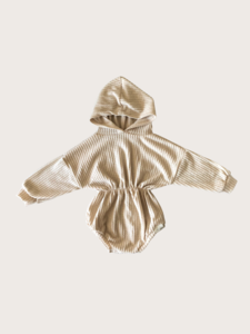 Long Sleeve Sweatshirt Cinch Romper {Milky Way}