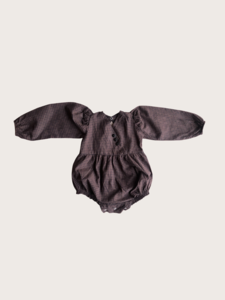 Femi Romper {Black + Brown Gingham}