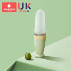 Silicone Travel Feeding Bottle with Spoon