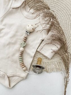 Full of Beans Pacifier Clip | Cactus