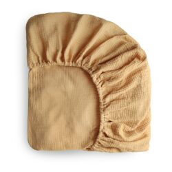 Mushie Crib Sheet | Fall Yellow