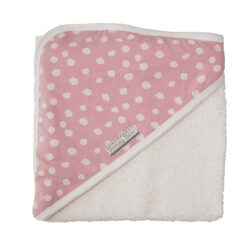 Poogy Bear Hooded Bath Towel | Pink Dots